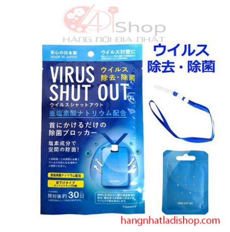 Thẻ đeo chống virus, kháng khuẩn Virus Shut Out Nhật Bản 30 ngày