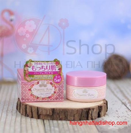 Kem dưỡng Meishoku Organic Rose Skin Conditioner Gel 5 in 1 của Nhật Bản (màu hồng)
