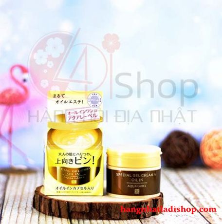 Kem dưỡng da chống lão hóa Shiseido Aqualabel Special Gel Cream Oil In 90g (màu vàng)